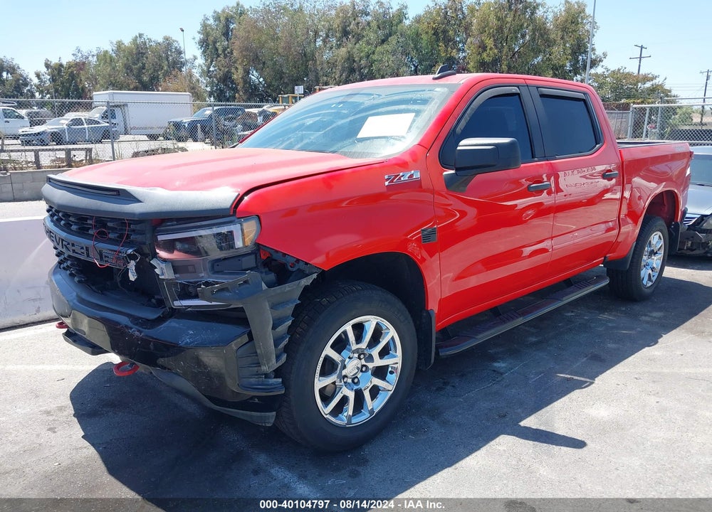 2021 CHEVROLET SILVERADO 1500 4WD SHORT BED CUSTOM TRAIL BOSS VIN: 3GCPYCEF1MG137049