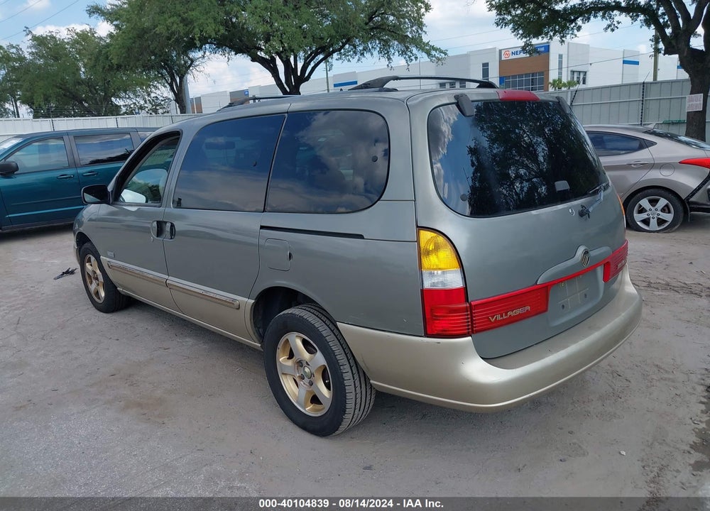 2000 MERCURY VILLAGER ESTATE VIN: 4M2XV14T7YDJ26655