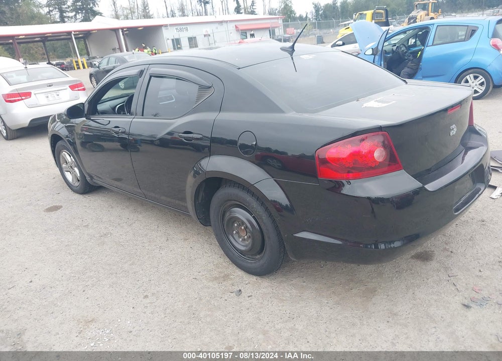 2011 DODGE AVENGER MAINSTREET VIN: 1B3BD1FB6BN544604