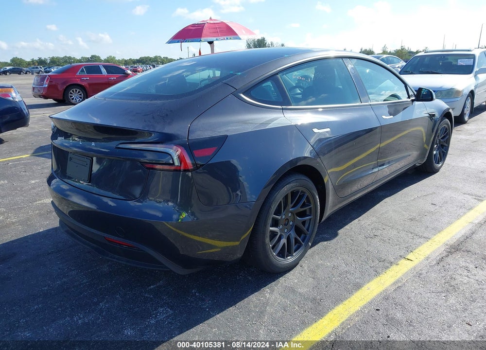 2024 TESLA MODEL 3 REAR-WHEEL DRIVE VIN: 5YJ3E1EAXRF735539