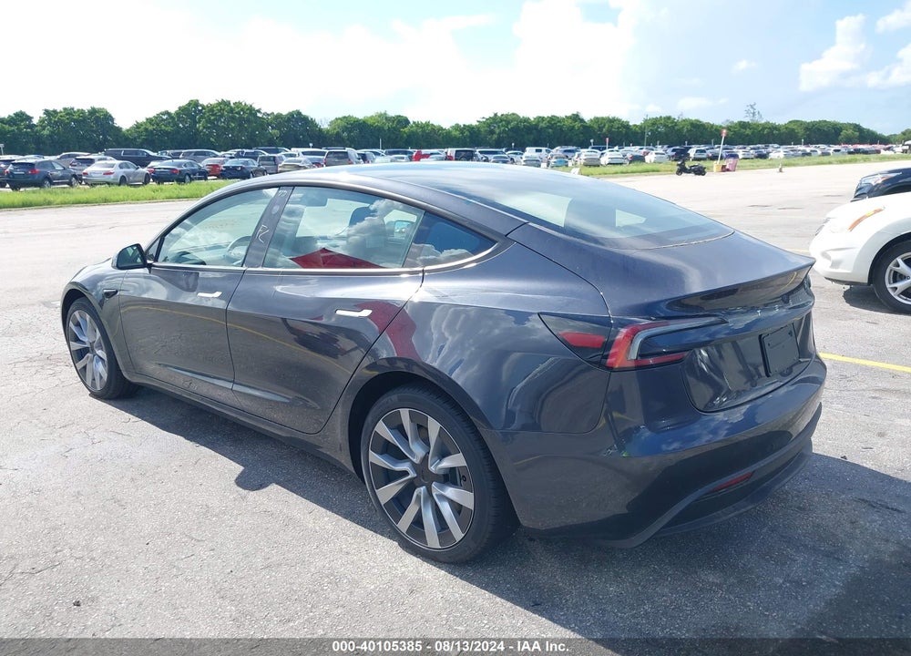 2024 TESLA MODEL 3 REAR-WHEEL DRIVE VIN: 5YJ3E1EA5RF752703