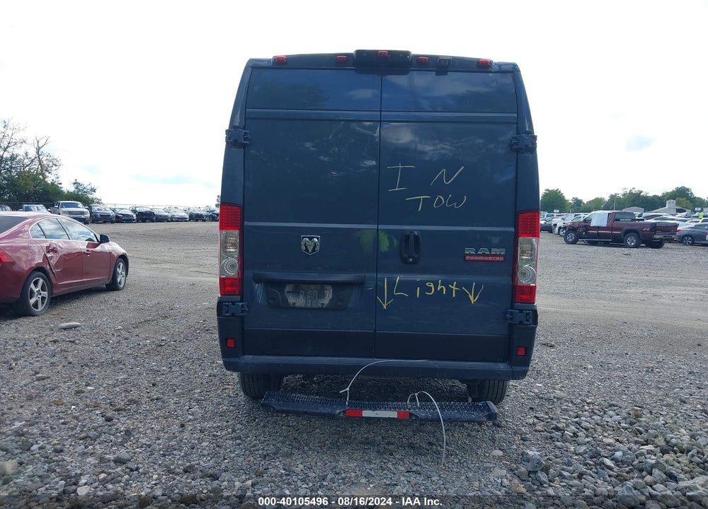 2019 RAM PROMASTER 2500 HIGH ROOF 159 WB VIN: 3C6TRVDG7KE517062