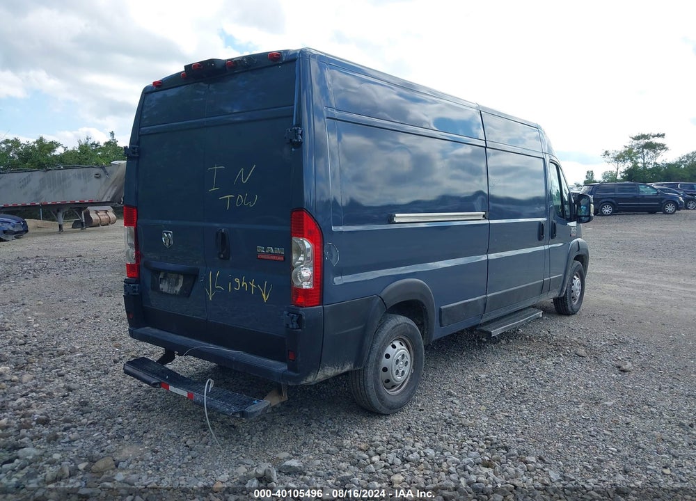 2019 RAM PROMASTER 2500 HIGH ROOF 159 WB VIN: 3C6TRVDG7KE517062