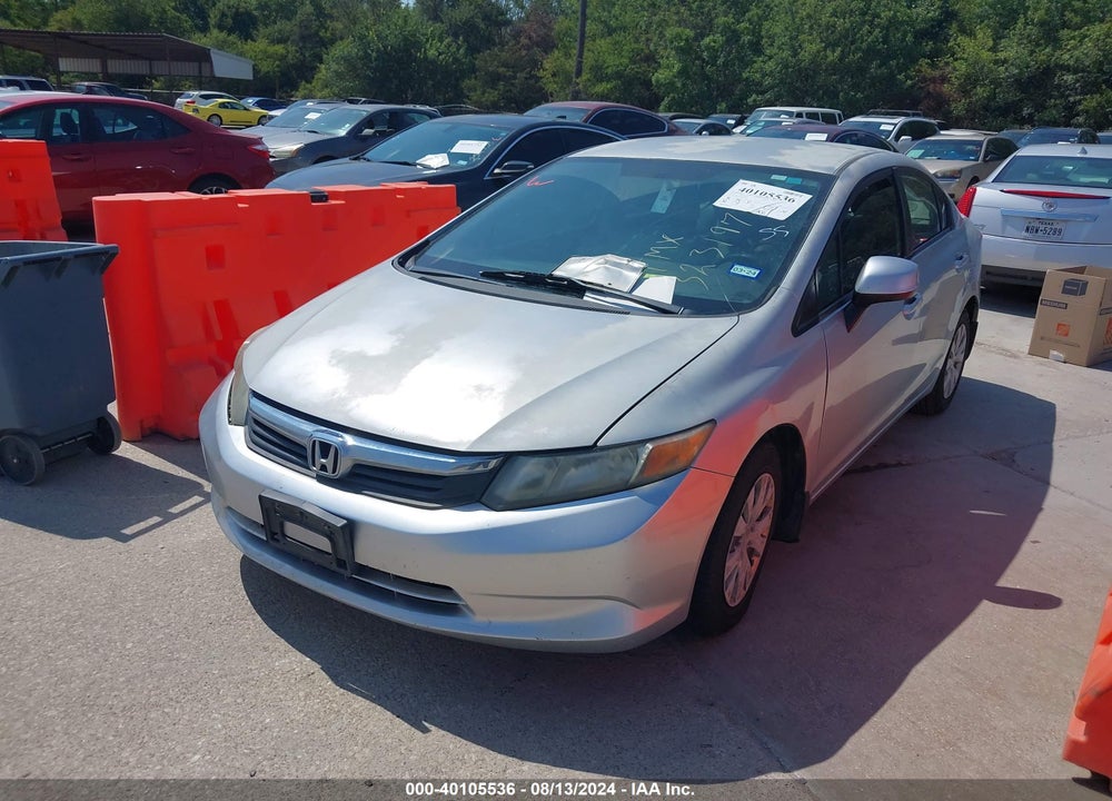 2012 HONDA CIVIC LX VIN: 2HGFB2F58CH323197