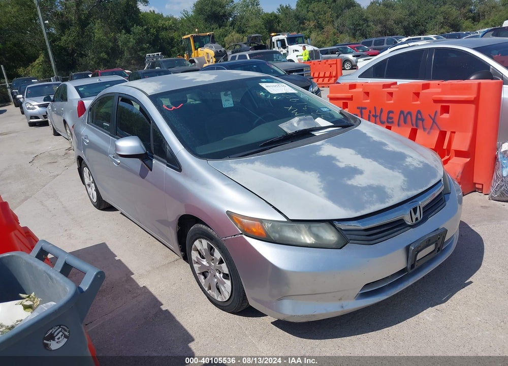 2012 HONDA CIVIC LX VIN: 2HGFB2F58CH323197