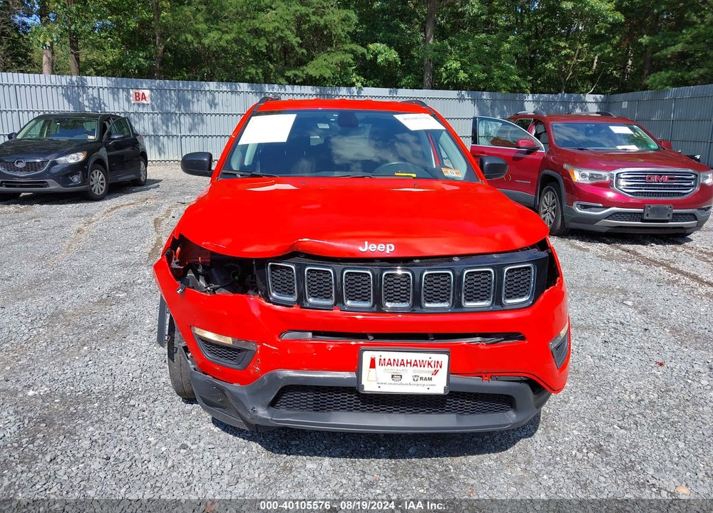 2018 JEEP COMPASS SPORT FWD VIN: 3C4NJCAB2JT105423