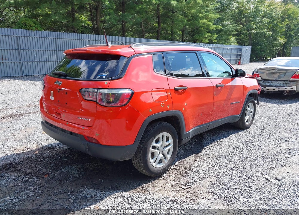 2018 JEEP COMPASS SPORT FWD VIN: 3C4NJCAB2JT105423