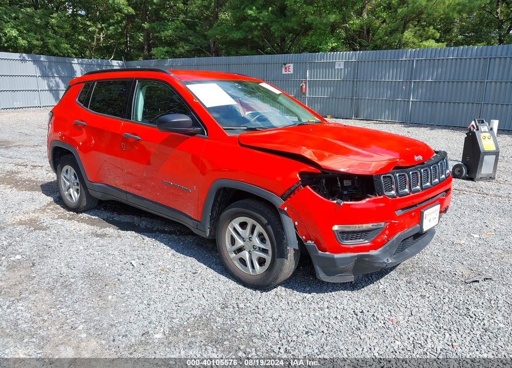 2018 JEEP COMPASS SPORT FWD VIN: 3C4NJCAB2JT105423