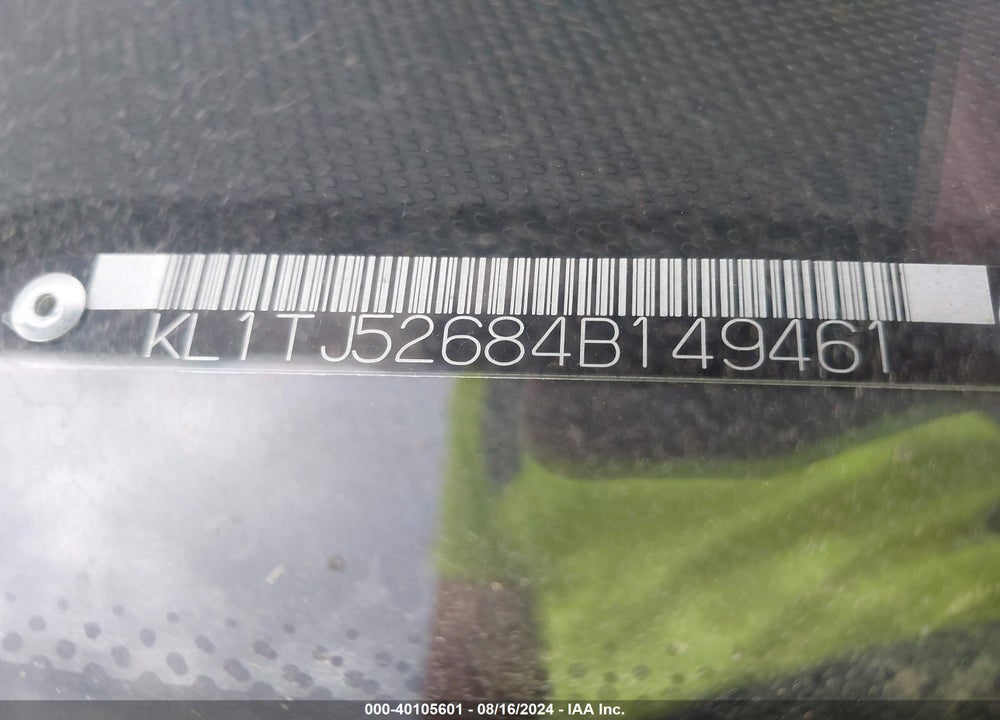 2004 CHEVROLET AVEO LS VIN: KL1TJ52684B149461