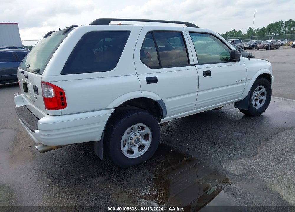 2004 ISUZU RODEO S 3.2L V6 VIN: 4S2CK58W844300109