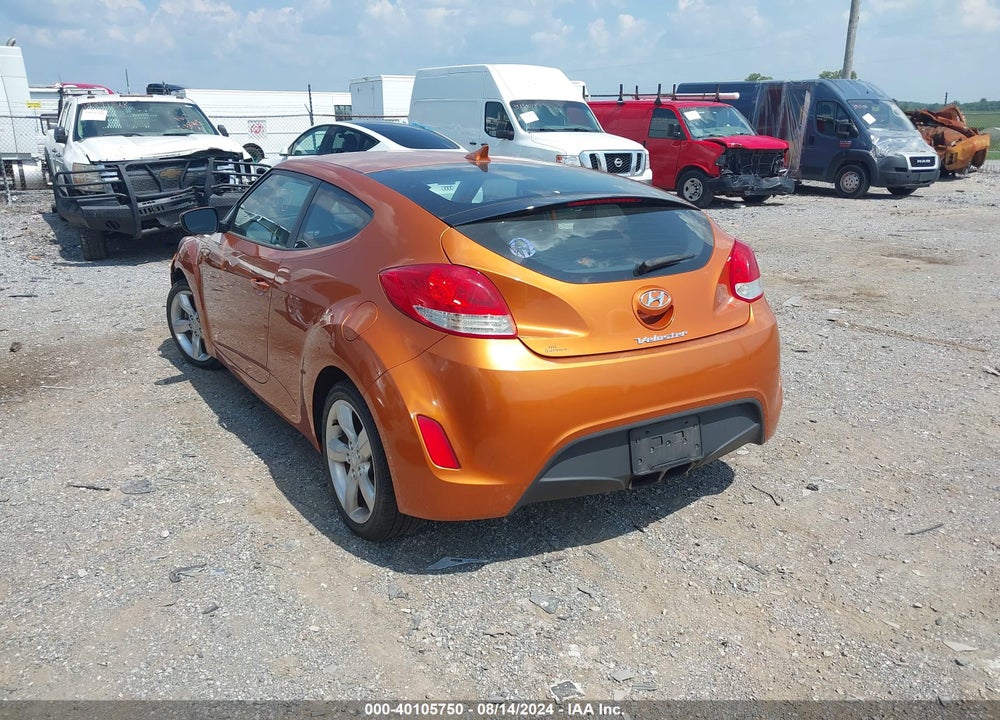 2013 HYUNDAI VELOSTER BASE W/BLACK VIN: KMHTC6AD4DU097075
