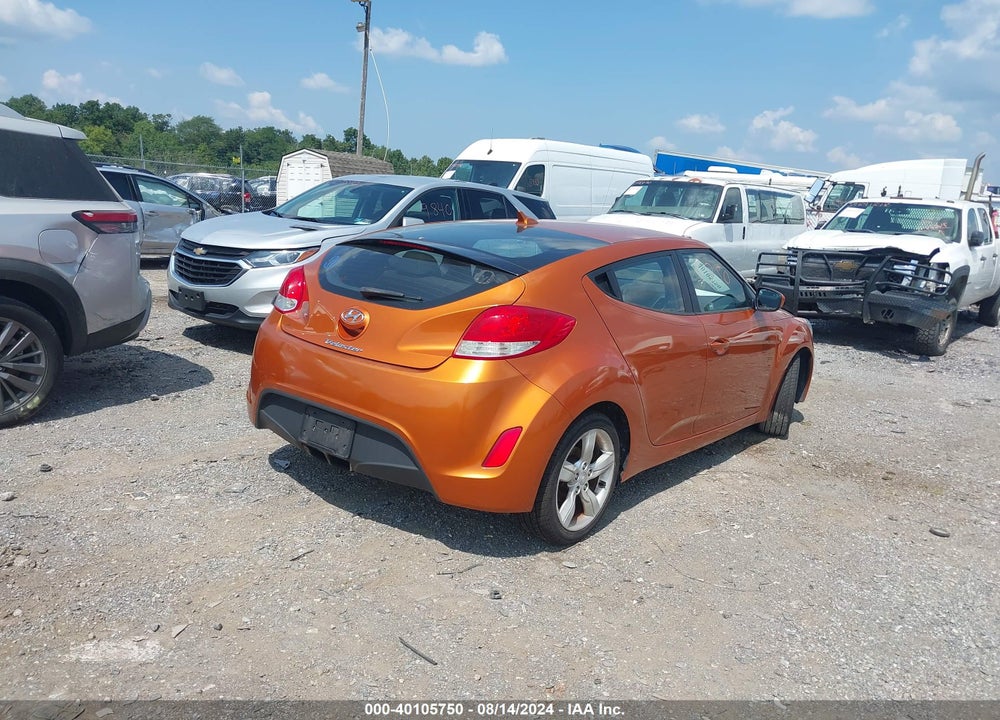 2013 HYUNDAI VELOSTER BASE W/BLACK VIN: KMHTC6AD4DU097075