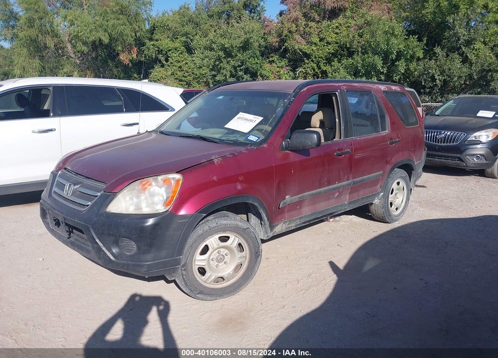2005 HONDA CR-V LX VIN: JHLRD68595C016589