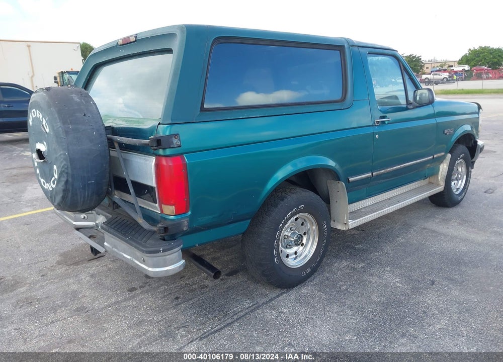 1996 FORD BRONCO U100 VIN: 1FMEU15NXTLA70012