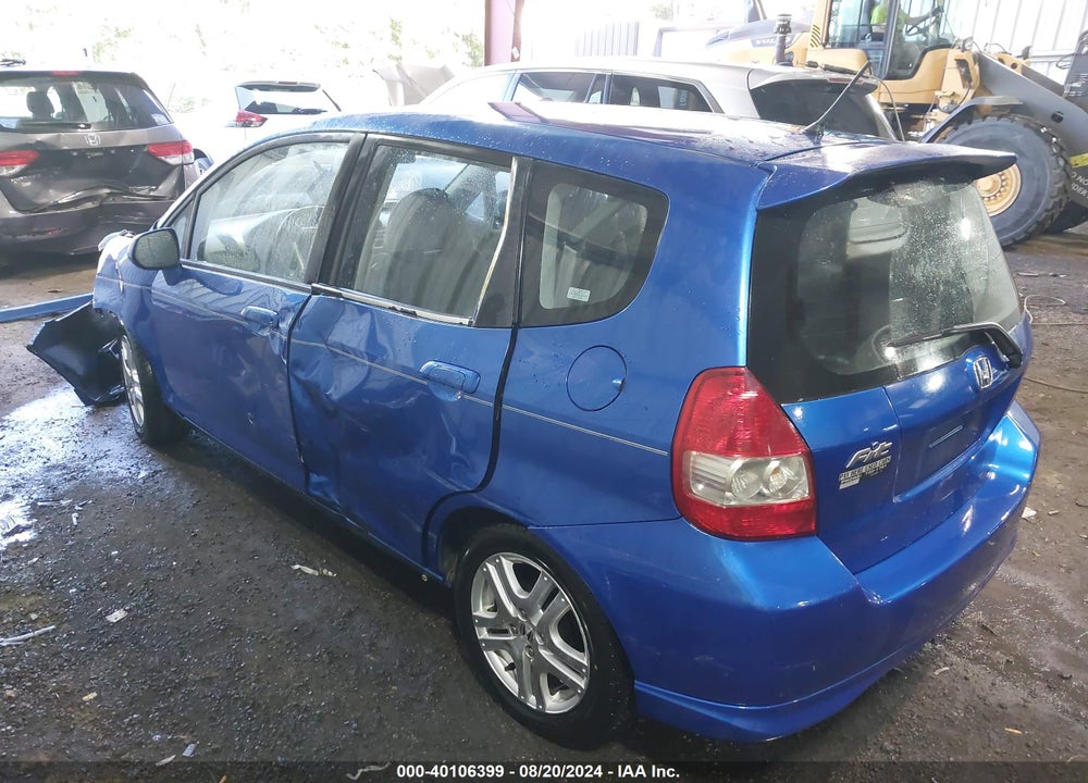 2007 HONDA FIT SPORT VIN: JHMGD38657S053920