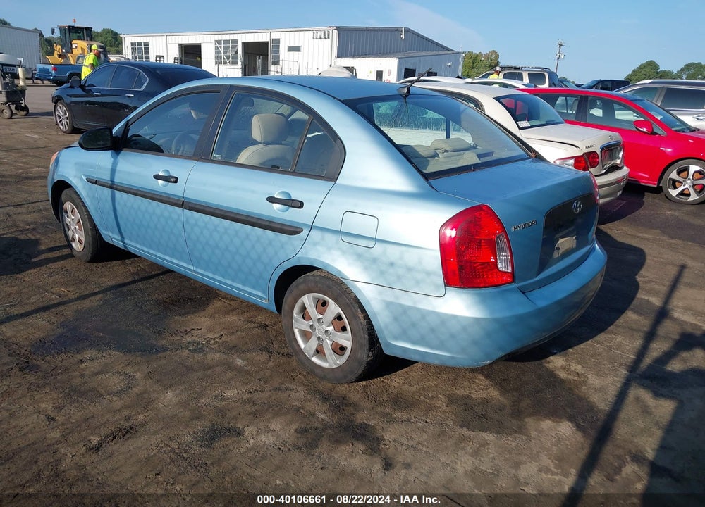 2009 HYUNDAI ACCENT GLS VIN: KMHCM46C19U300769