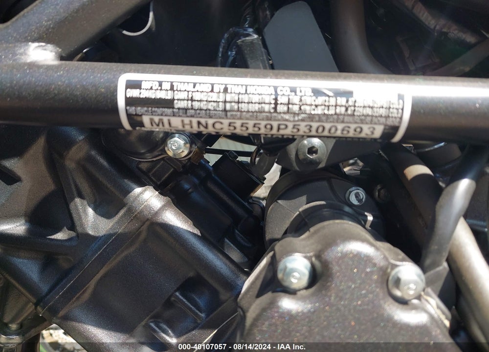 2023 HONDA CBF300 NA VIN: MLHNC5559P5300693