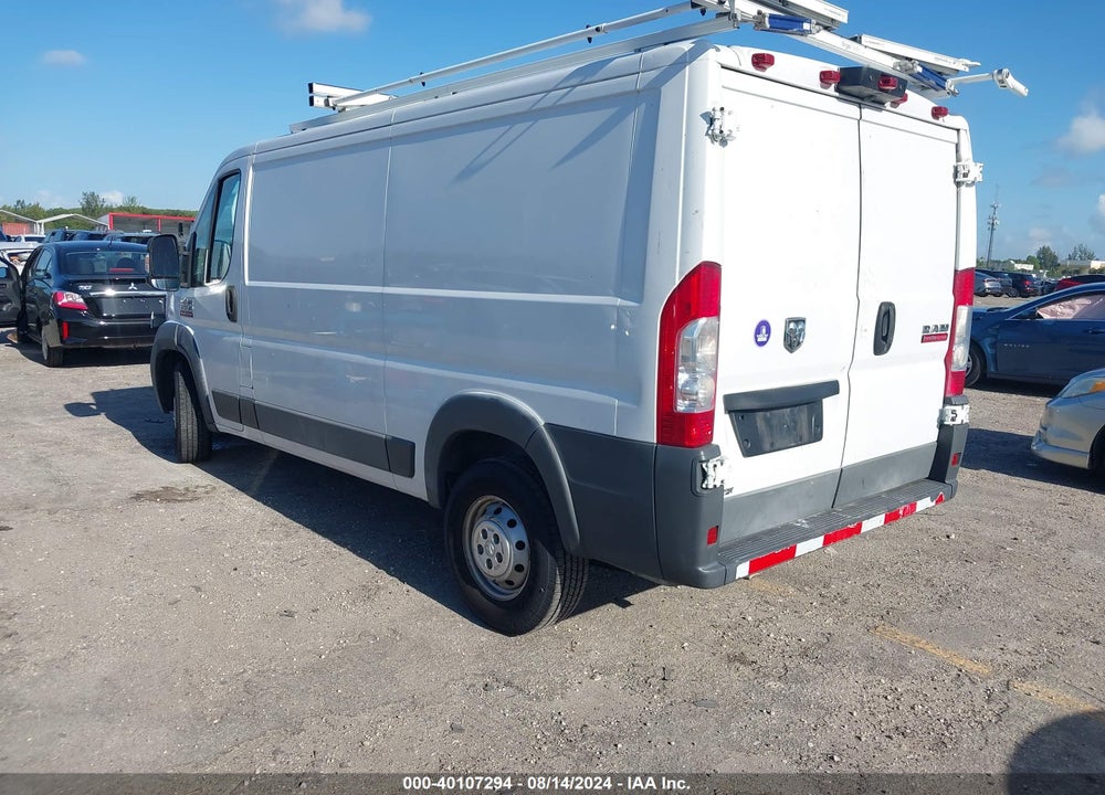 2017 RAM PROMASTER 1500 LOW ROOF 136 WB VIN: 3C6TRVAG6HE500220