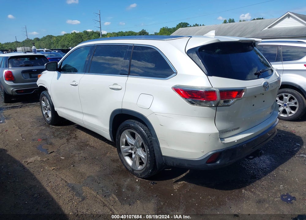 2016 TOYOTA HIGHLANDER LIMITED PLATINUM V6 VIN: 5TDDKRFH0GS282774