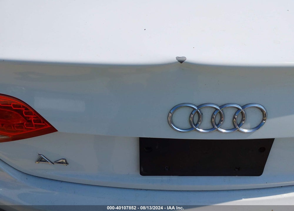 2012 AUDI A4 2.0T PREMIUM VIN: WAUAFAFL6CN007601