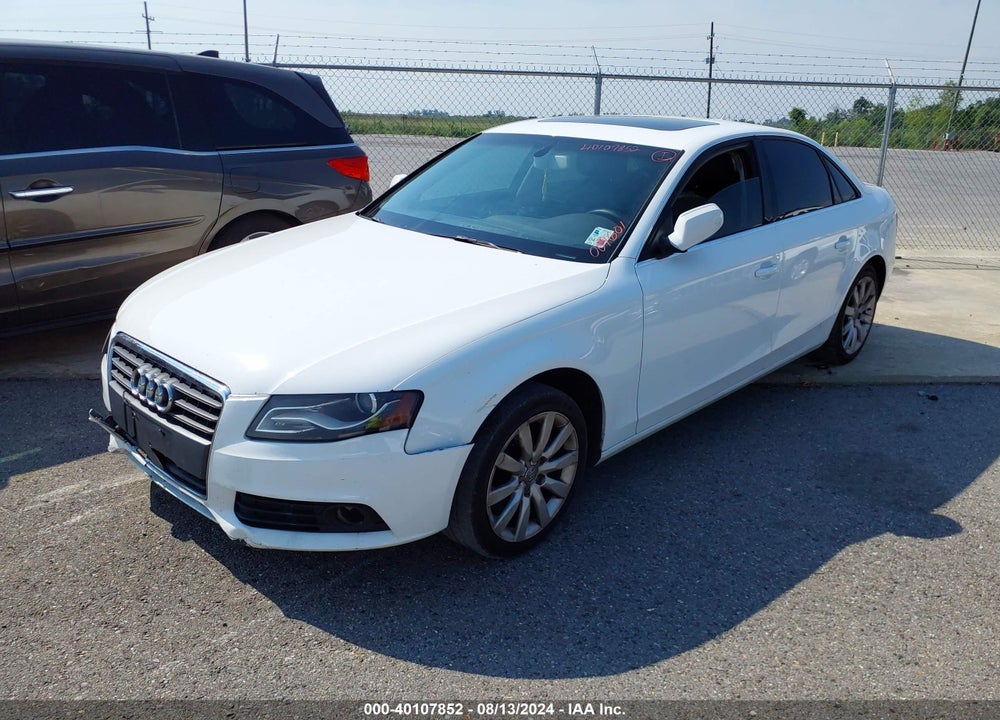 2012 AUDI A4 2.0T PREMIUM VIN: WAUAFAFL6CN007601