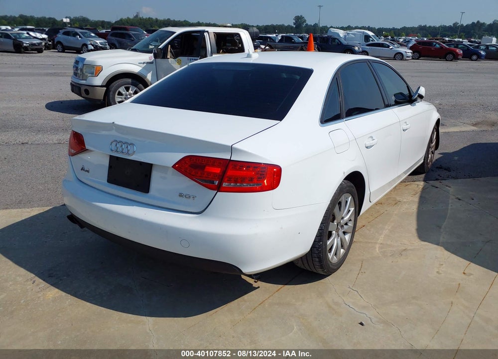 2012 AUDI A4 2.0T PREMIUM VIN: WAUAFAFL6CN007601