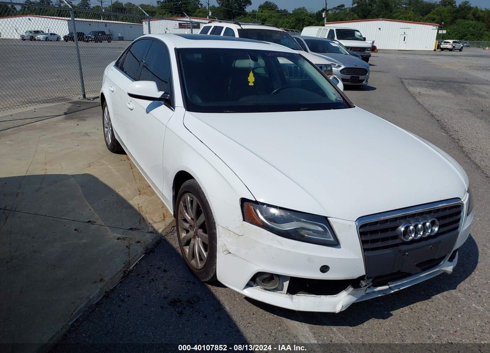 2012 AUDI A4 2.0T PREMIUM VIN: WAUAFAFL6CN007601