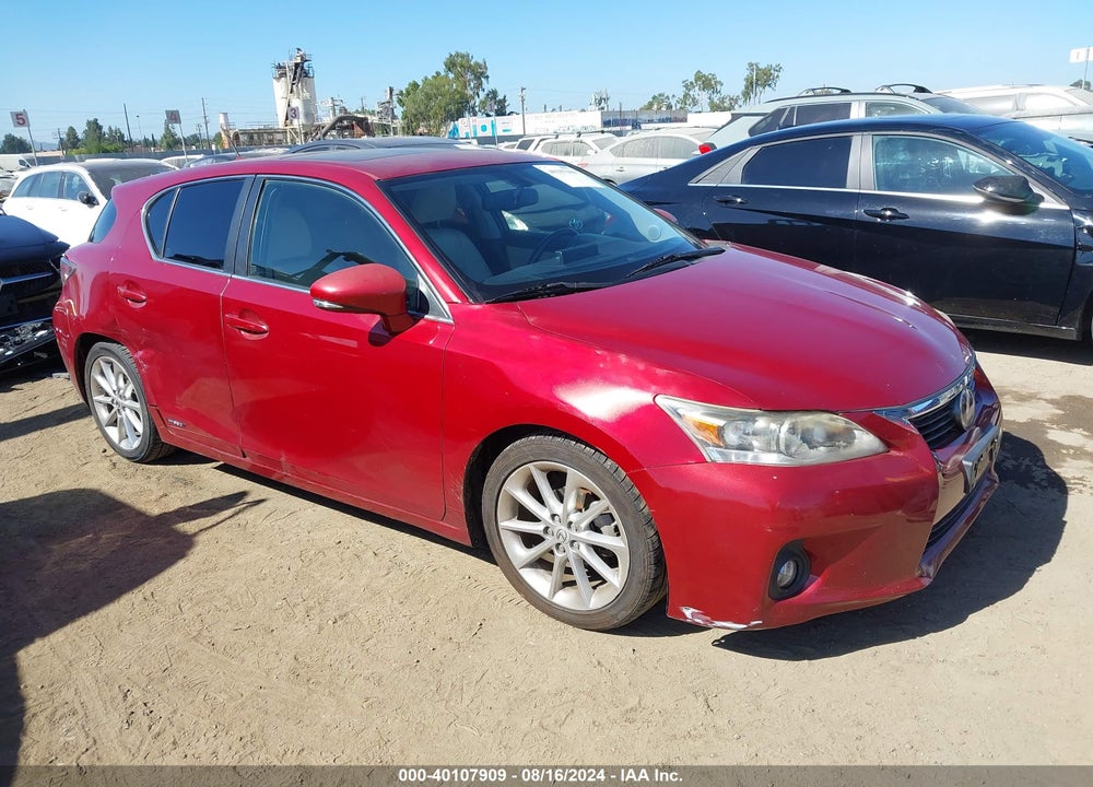 2012 LEXUS CT 200H PREMIUM VIN: JTHKD5BH6C2104142