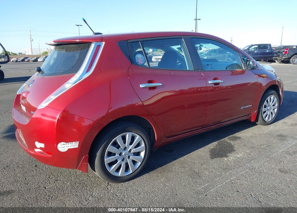 2014 NISSAN LEAF S VIN: 1N4AZ0CPXEC339444