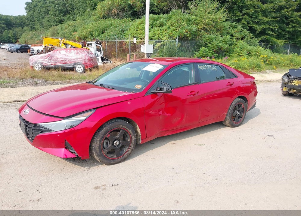2021 HYUNDAI ELANTRA SEL VIN: 5NPLS4AG1MH005095