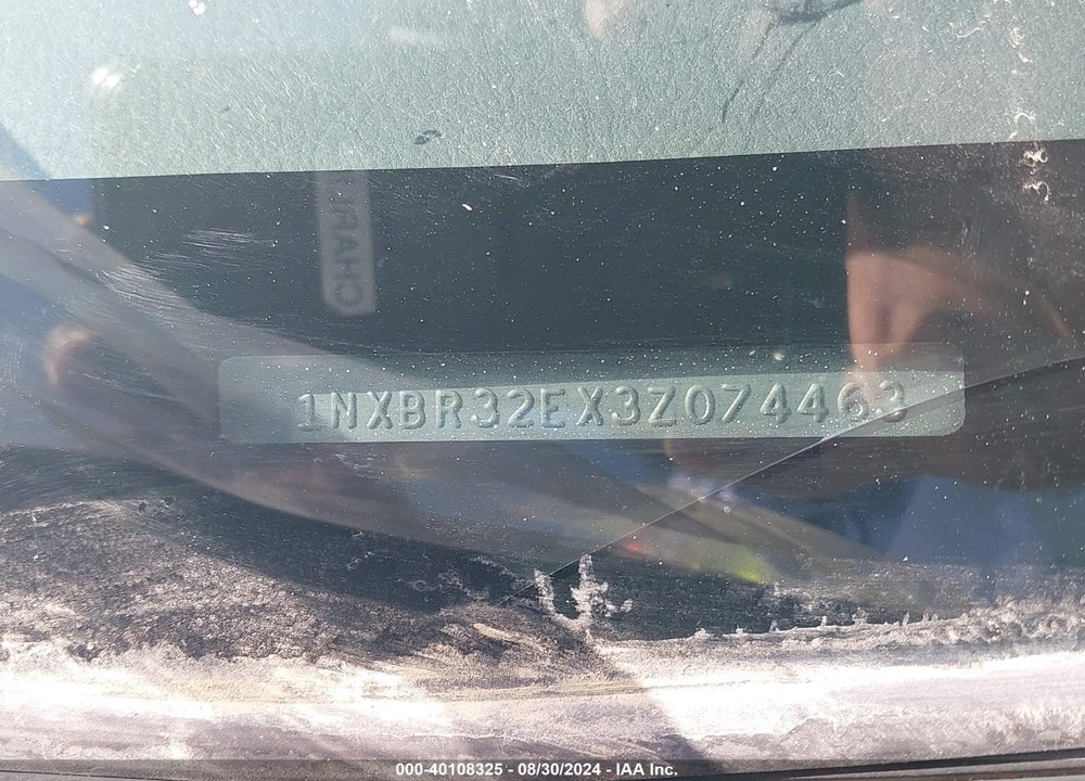 2003 TOYOTA COROLLA S VIN: 1NXBR32EX3Z074463