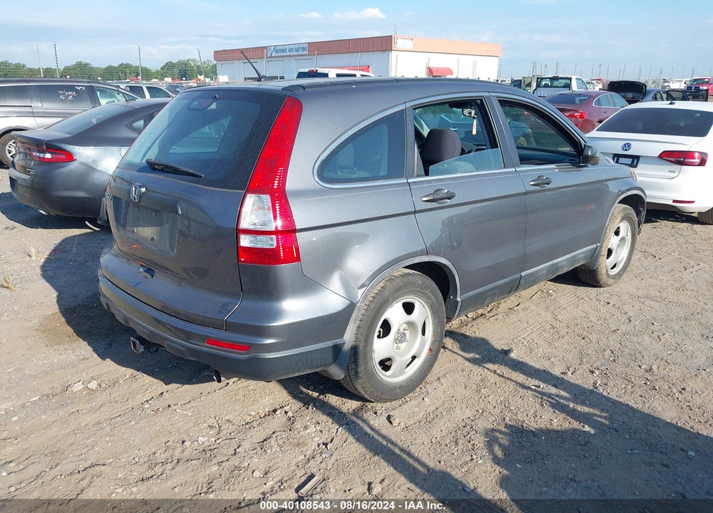 2010 HONDA CR-V LX VIN: 5J6RE3H39AL014479