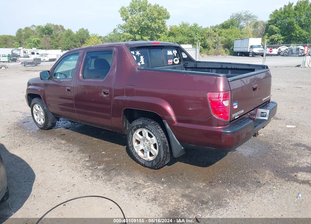 2009 HONDA RIDGELINE RTS VIN: 5FPYK164X9B108984