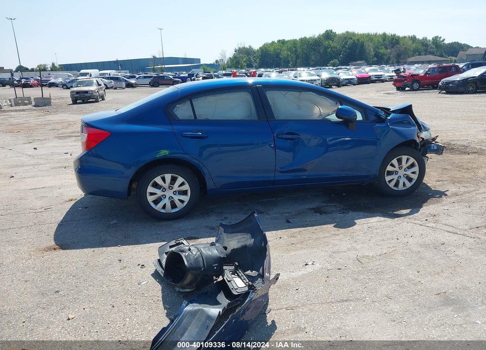 2012 HONDA CIVIC LX VIN: 19XFB2F5XCE061919