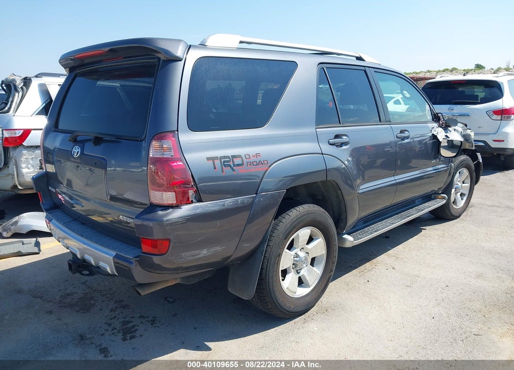 2004 TOYOTA 4RUNNER LIMITED V8 VIN: JTEBT17R348017615