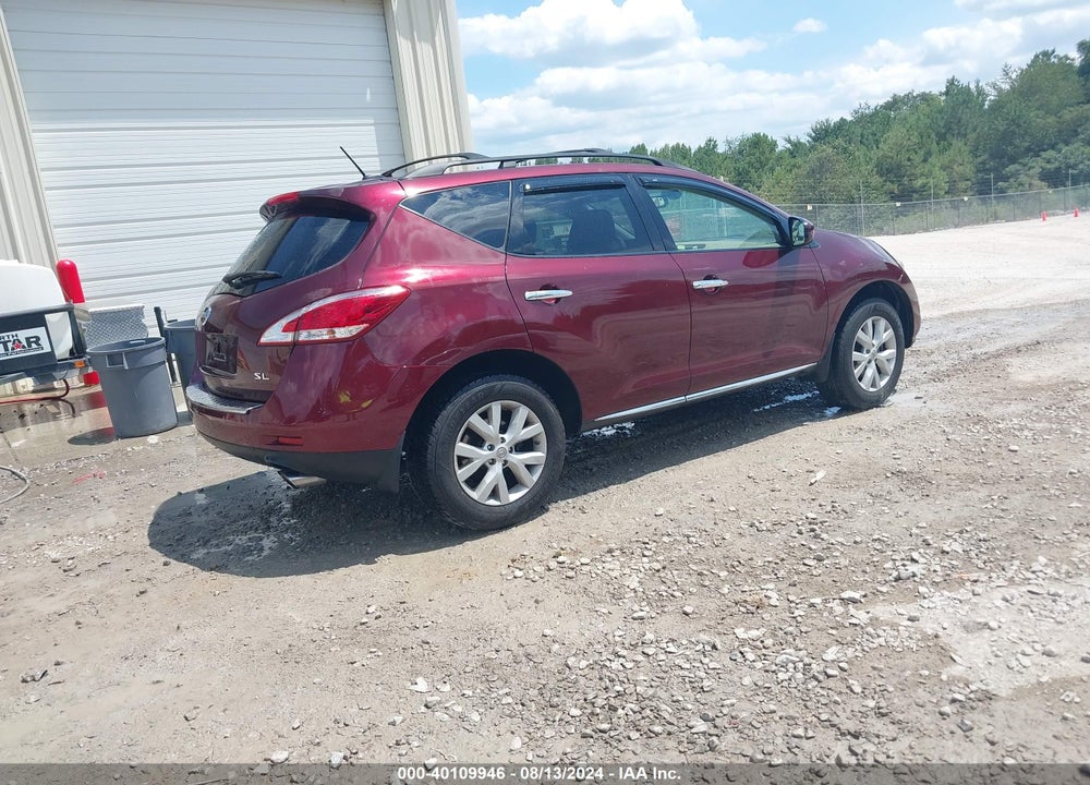 2011 NISSAN MURANO SL VIN: JN8AZ1MU2BW055521