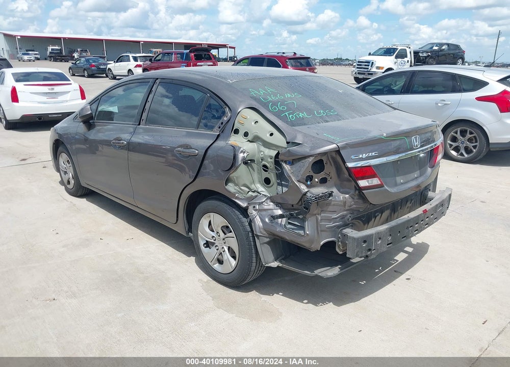 2013 HONDA CIVIC LX VIN: 19XFB2F50DE012651