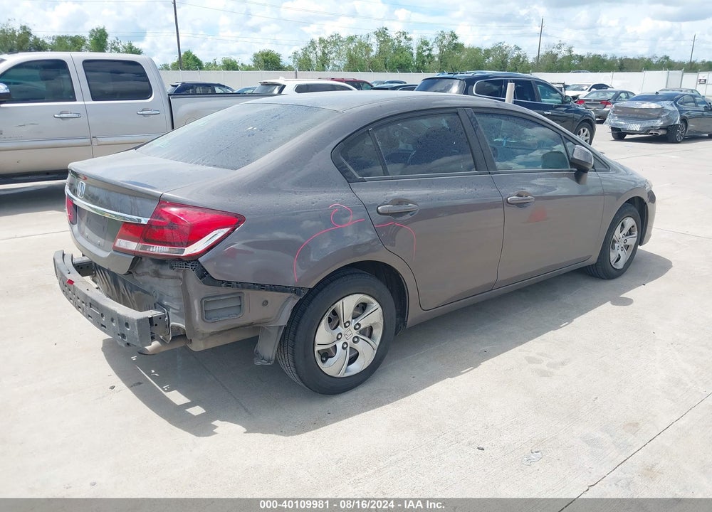2013 HONDA CIVIC LX VIN: 19XFB2F50DE012651