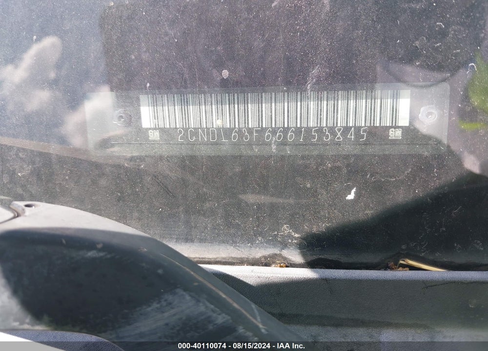 2006 CHEVROLET EQUINOX LT VIN: 2CNDL63F666153845