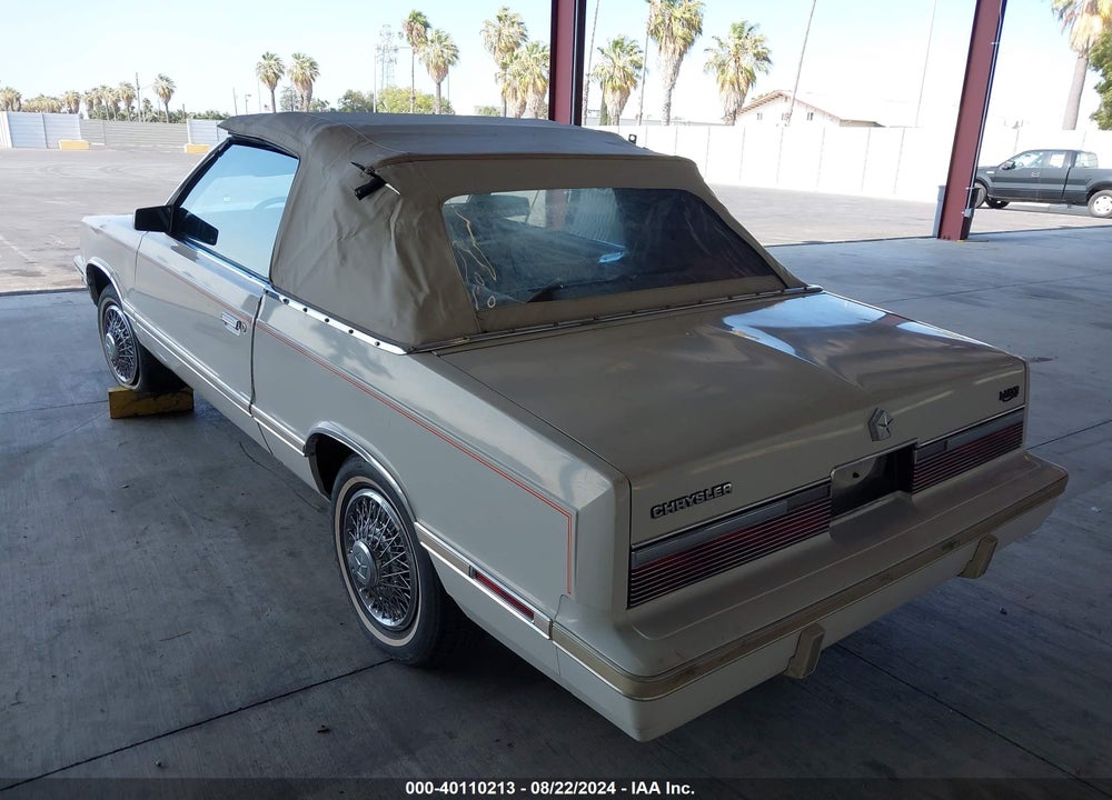 1982 CHRYSLER LEBARON MEDALLION VIN: 1C3BC55D3CG160320