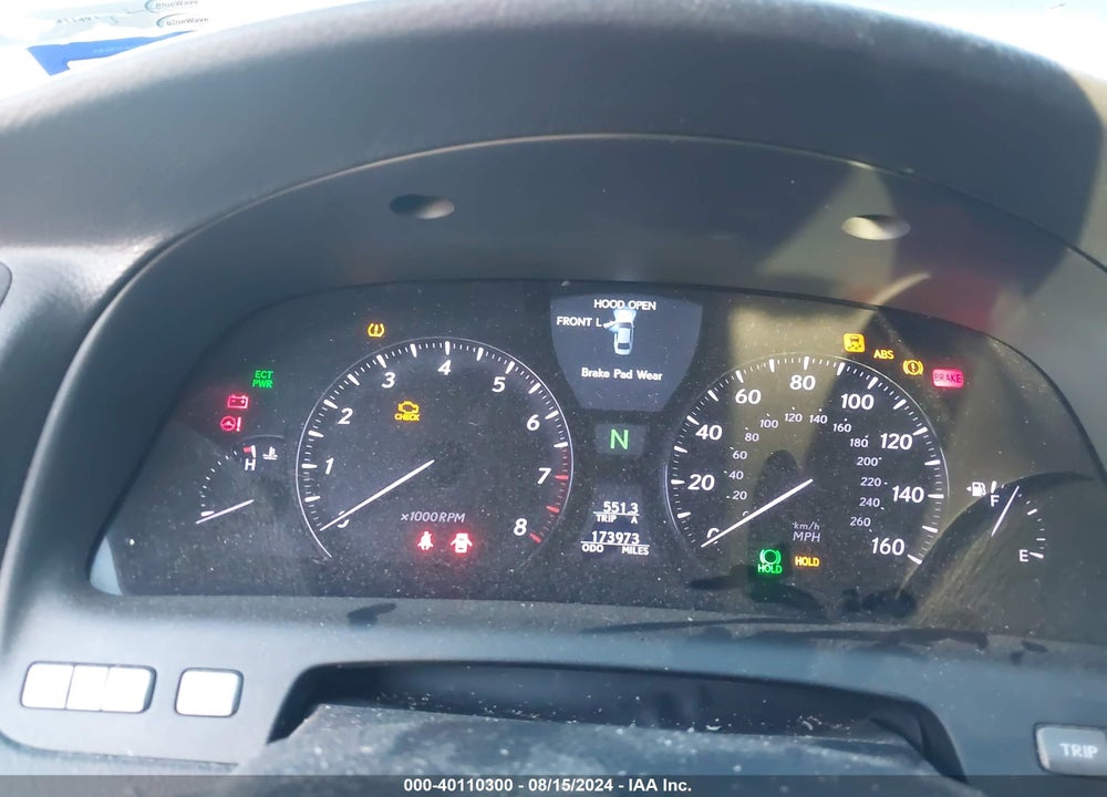 2007 LEXUS LS 460 VIN: JTHBL46F775050537