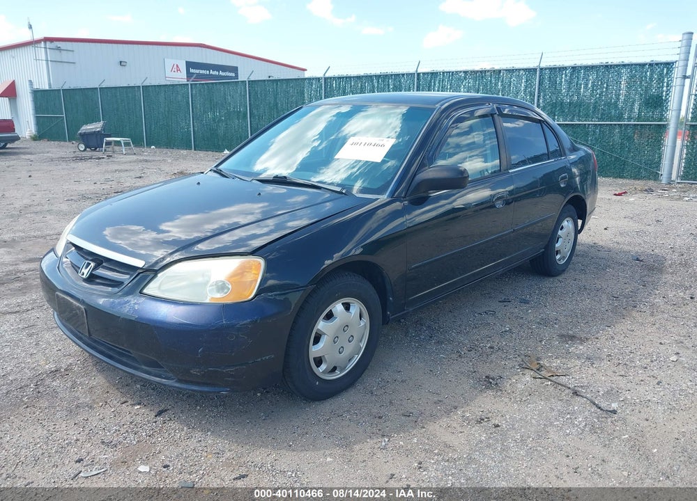 2002 HONDA CIVIC LX VIN: 1HGES165X2L057382