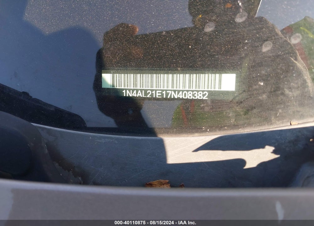 2007 NISSAN ALTIMA 2.5 S VIN: 1N4AL21E17N408382