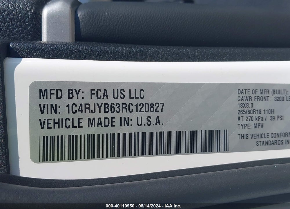 2024 JEEP GRAND CHEROKEE 4XE VIN: 1C4RJYB63RC120827