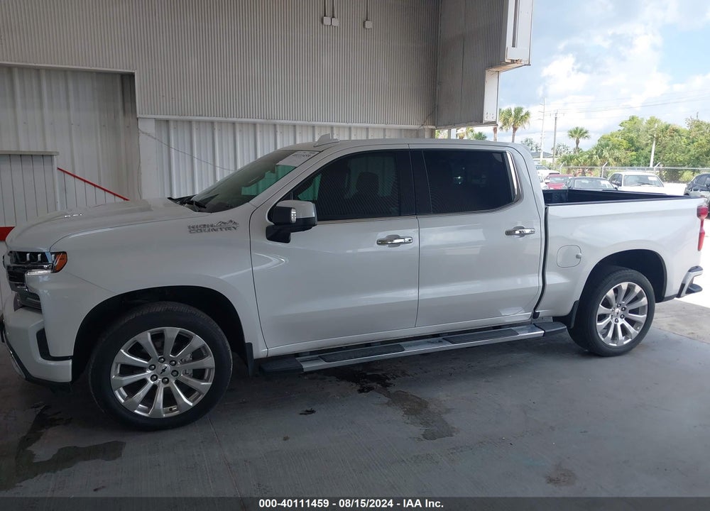 2021 CHEVROLET SILVERADO 1500 4WD SHORT BED HIGH COUNTRY VIN: 3GCUYHELXMG142787