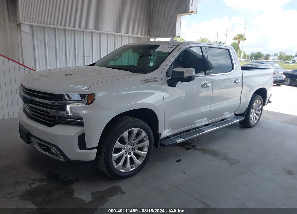 2021 CHEVROLET SILVERADO 1500 4WD SHORT BED HIGH COUNTRY VIN: 3GCUYHELXMG142787