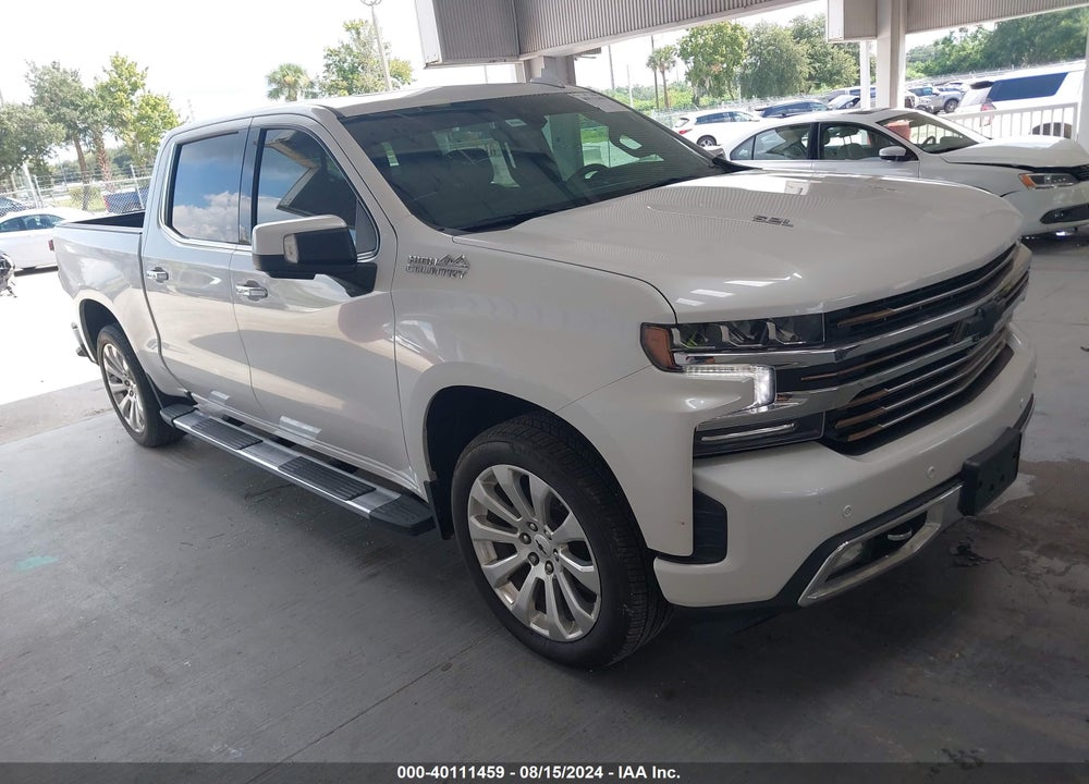 2021 CHEVROLET SILVERADO 1500 4WD SHORT BED HIGH COUNTRY VIN: 3GCUYHELXMG142787