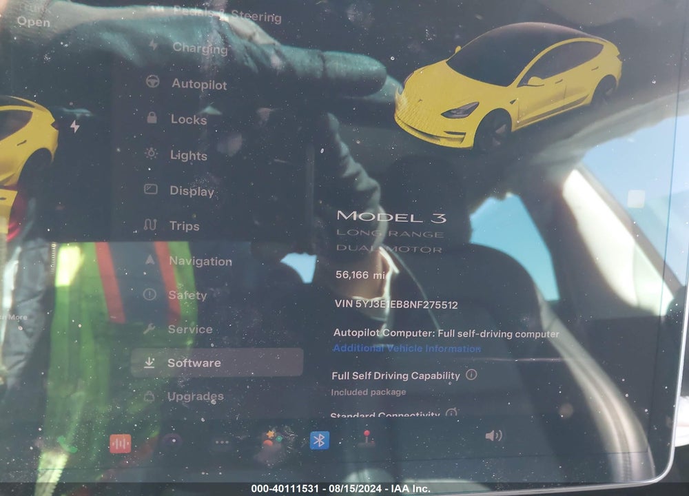 2022 TESLA MODEL 3 LONG RANGE DUAL MOTOR ALL-WHEEL DRIVE VIN: 5YJ3E1EB8NF275512