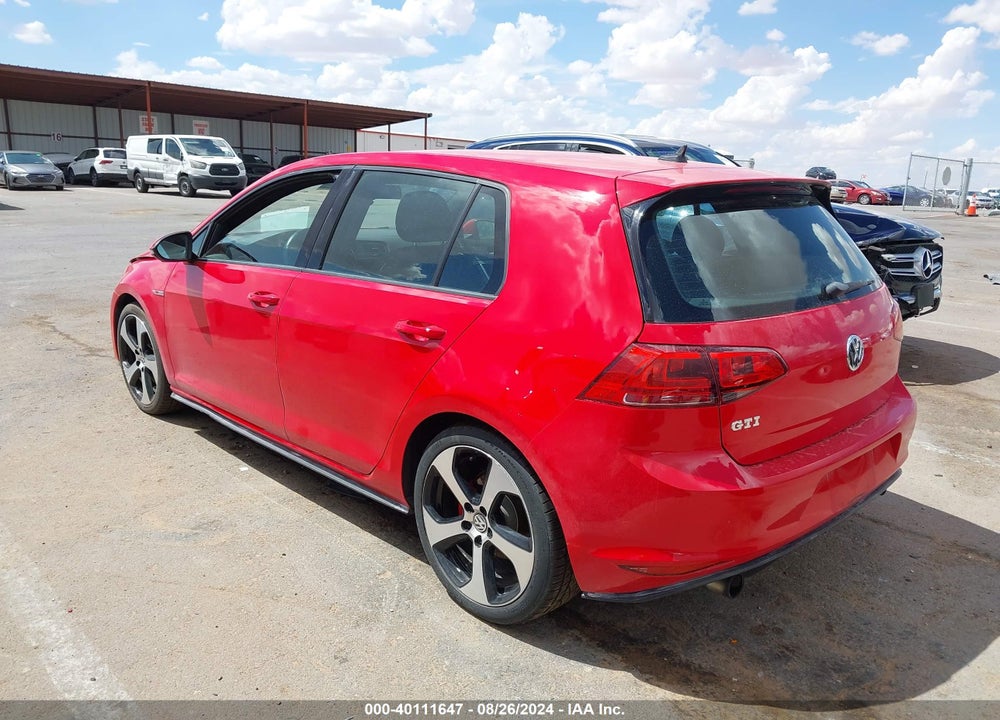2017 VOLKSWAGEN GOLF GTI AUTOBAHN 4-DOOR/S 4-DOOR/SE 4-DOOR/SPORT 4-DOOR VIN: 3VW5T7AU6HM055131