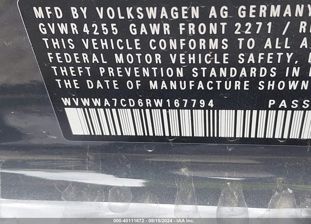 2024 VOLKSWAGEN GOLF GTI 2.0T 380 AUTOBAHN VIN: WVWWA7CD6RW167794